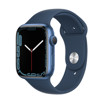 Išmanusis laikrodis Apple Watch Series 7 GPS, 45mm Blue Aluminium Case with Abyss Blue Sport Band - Regular, mėlyna sp.