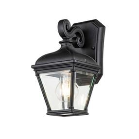 Õue seinavalgusti Elstead Lighting Bayview 1, 60W, E27, IP44, must v., 14.2 cm x 27.4 cm