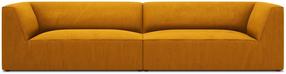 Sofa Micadoni Home Ruby MIC_4S_100_F1_RUBY3, geltona sp., 302 x 93 cm x 69 cm