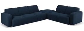 Kampinė sofa Micadoni Home Molino Boucle, tamsiai mėlyna sp., dešininė, 315 x 250 cm x 72 cm