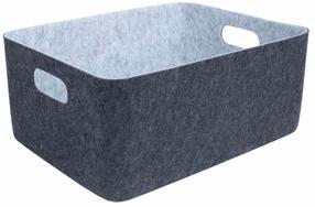 Krepšelis Home4you Lido 88542, veltinis, 36 cm x 27 cm, pilka sp./grafito sp.
