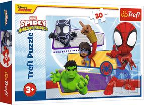 Dėlionė Trefl Brave SpiderMan 18322, 20 cm x 27 cm, 30 vnt., įvairių spalvų