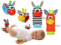 Barškutis Sock Rattle Set, įvairių spalvų, 4 vnt.