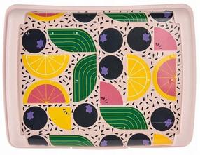 Konteiners pārtikai Keeeper Carla Fruits, 1 l, 17 cm x 13 cm, rozā krās.