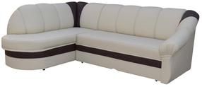 Kampinė sofa Benano Soft 33, Soft 66, ruda sp./smėlio sp., kairinė, 180 x 250 cm x 85 cm