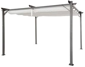 Pavėsinė Pergola Sprint, 395 x 228 cm, antracito sp./balta sp.