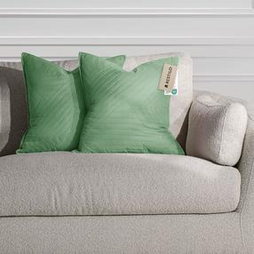 Dekoratyvinės pagalvėlės užvalkalas Restilo Softa, šviesiai žalia, 50 cm x 70 cm, 2 vnt.