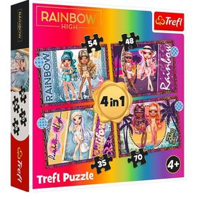 Пазл 4in1 Trefl Rainbow High 34614, 20 см x 28.5 см, 207 шт., многоцветный