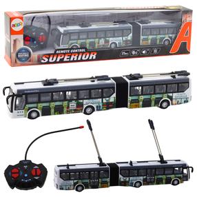 Троллейбус Lean Toys Superior, белый цв./зеленый цв.