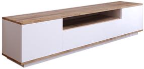 TV staliukas Kalune Design FR7 AW, balta sp./pušies sp, 180 cm x 44.5 cm x 44.6 cm