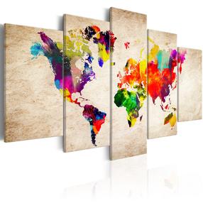Reprodukcija Artgeist World Map: Abstract Fantasy N6777-DKX, 200 cm x 100 cm