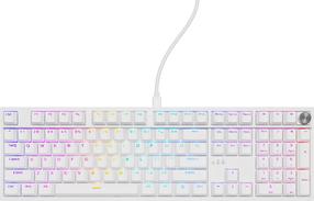 Vadu spēļu tastatūra Genesis Thor 404 NKG-2299 Gateron Yellow Pro, Angļu (US), balts krās.
