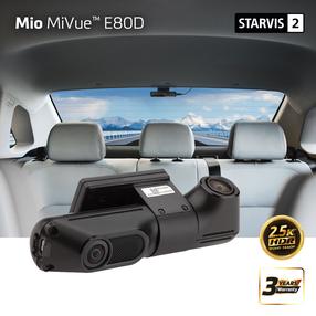 Auto videoreģistrators ar 2 kamerām Mio Mio MiVue E80D 2.5K, HDR, STARVIS 2, galinė and vidaus vaizdo kamera registratoriams MiVue 956W/956WD