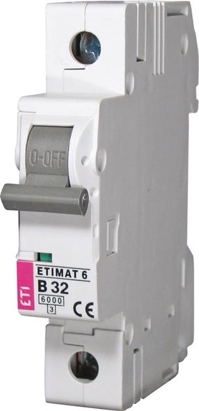 Automatinis jungiklis ETI ETIMAT6, 1P, C, 6kA, 6 A