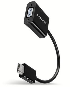 Adapteris Axagon RVH-VGN HDMI male, VGA 15 pin female, 0.15 m, juoda sp.
