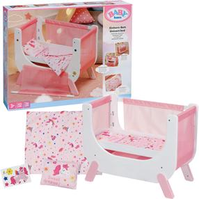 Leļļu gultiņa Zapf Creation Baby born Unicorn, balta krās./rozā krās.