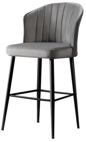 Kėdžių rinkinys Kalune Design Rubi 107BCK1120, juoda sp./pilka sp., 42 cm x 52 cm x 97 cm, 4 vnt.
