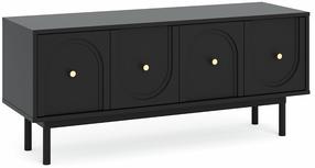 Televizoriaus spintelė Mazoma, aukso/juodas, 39 cm x 154 cm x 53.5 cm