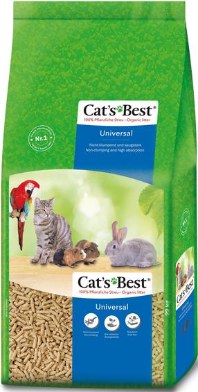Kaķu smiltis Cat's Best Universal, koka skaidas ( necementējošās), 22 kg, 40 l