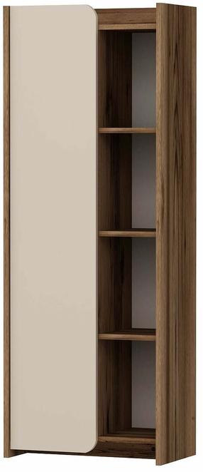 Knygų lentyna Kalune Design Suave 550ARN1693, riešuto sp./smėlio sp., 160 cm x 60 cm x 35 cm