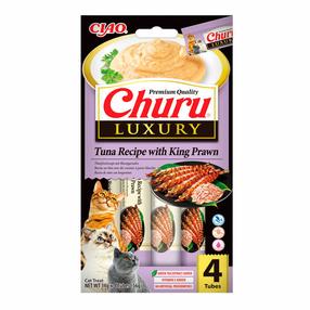 Kārumi kaķiem Inaba Foods Churu Luxury, tunzivis/garneles, 0.014 kg, 4 gab.