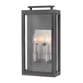 Sieninis lauko šviestuvas Quintiesse Sutcliffe M, 60W, E14, IP44, juoda sp., 22.8 cm x 43.1 cm
