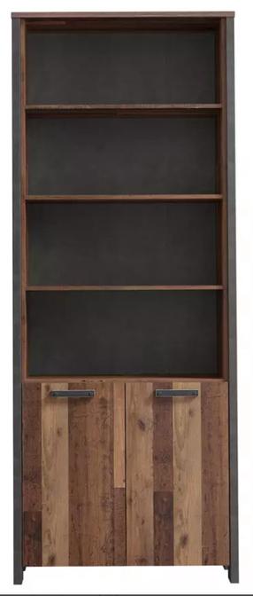 Spinta Forte Symmachus CLFR725-C546, juoda sp./tamsaus ąžuolo sp., 86.7 cm x 41.6 cm x 220.7 cm