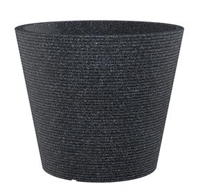 Puķu pods Scheurich 242/30, plastmasa, Ø 28.5 cm, melna krās.