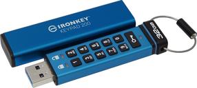 USB zibatmiņa Kingston IronKey Keypad 200, zila krās., 32 GB