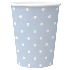 Vienkartiniai puodeliai PAW Blue Dots, 250 ml, 8 vnt.