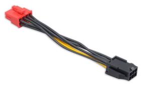Adapteris Akasa PCIe 6-pin - PCIe 8-pin 8-pin ATX, PCI 6pin Female