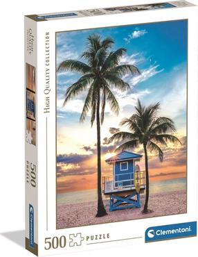 Puzle Clementoni Miami Beach Florida 35568, 49 cm x 36 cm, 500 gab., daudzkrāsaina