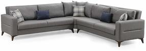 Kampinė sofa - lova Atelier Del Sofa Kristal, tamsiai pilka sp., 90 x 300 cm x 86 cm