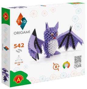 Popierinių figūrų gaminimo rinkinys Alexander 3D Origami Bat, balta sp./juoda sp./violetinė sp.