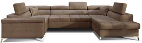 Kampinė sofa Thiago Monolith 09, šviesiai ruda sp., kairinė, 350 x 202 cm x 90 cm