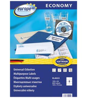 Uzlīme Avery Zweckform Economy Europe100, birojs, 7.4 cm, 10.5 cm balta krās.