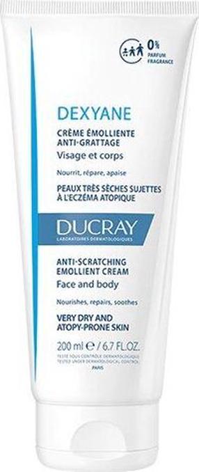 Veido kremas Ducray Dexyane Anti-Scratching Emollient Cream, 200.0 ml