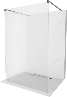 Dušo sienelė Mexen Kioto Walk-in, 110 cm x 200 cm, brushed gun gray sp./grūdintas