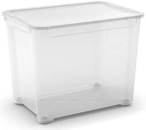 Uzglabāšanas kaste ar vāku, paredzēts uzglabāšanai Curver T Box, 70 l, caurspīdīga krās., 55.5 x 39 x 42.5 cm