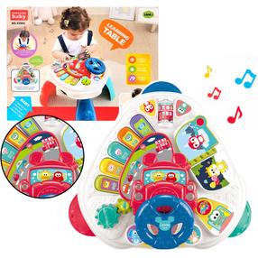 Laste mängulaud Lean Toys Learning, 38 cm, valge v./mitmevärviline