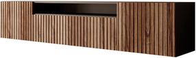 TV staliukas ADRK Miro, ruda sp./juoda sp., 200 cm x 41 cm x 53 cm