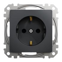 Kištukinis lizdas Schneider Electric Sedna Design SDD114022, su įžeminimu, antracito sp.