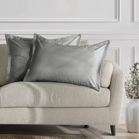 Наволочка для декоративной подушки Restilo Velvet, серебристый цв., 70 см x 50 см, 2 шт.