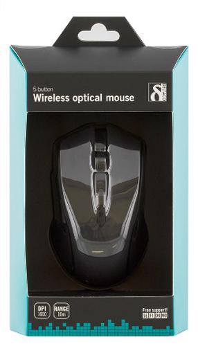Bezvadu datora pele Deltaco MS-763, 2.4 ghz wireless, melna krās.