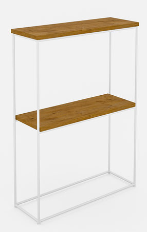 Konsoles galds ADRK Velo, brūna krās./balta krās., 20 cm x 60 cm x 80 cm
