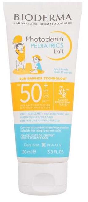 Pienelis įdegio priežiūrai kūnui/veidui Bioderma Kids Photoderm Pediatrics SPF50+, 100 ml