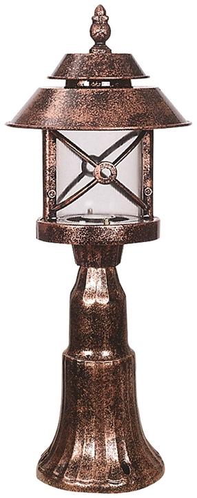 Brīvi stāvošs āra gaismeklis Opviq BSU-68199-BKR-K, 60W, E27, IP65, brūna krās., 26 cm x 58 cm