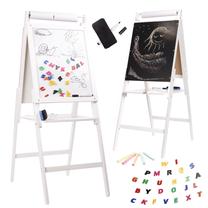 Piešimo lenta RoGer Chalk & Magnetic Wooden Board, 115 cm, balta sp.