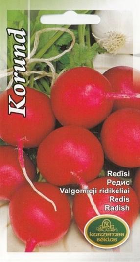 Sēklas Kurzemes sēklas, redīsi Radish Korund, 5 g