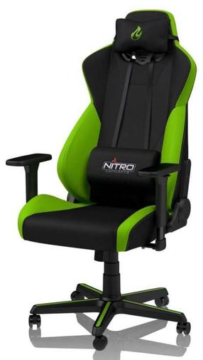 Spēļu krēsls Nitro Concepts S300, melna krās./zaļa krās.